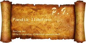Pandia Ildefonz névjegykártya